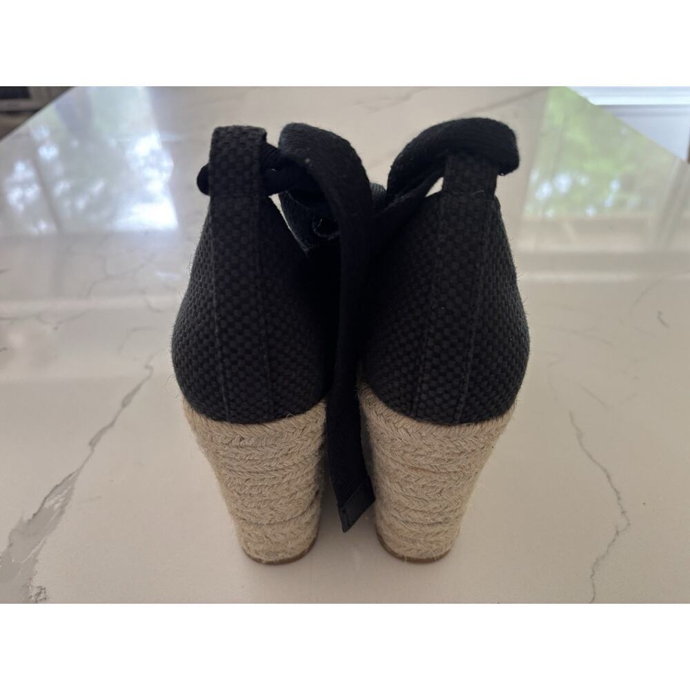 NWOB Cole Haan Cloudfeel Hampton Sandals SZ 8.5 black leather wedge sandals - Picture 4 of 7